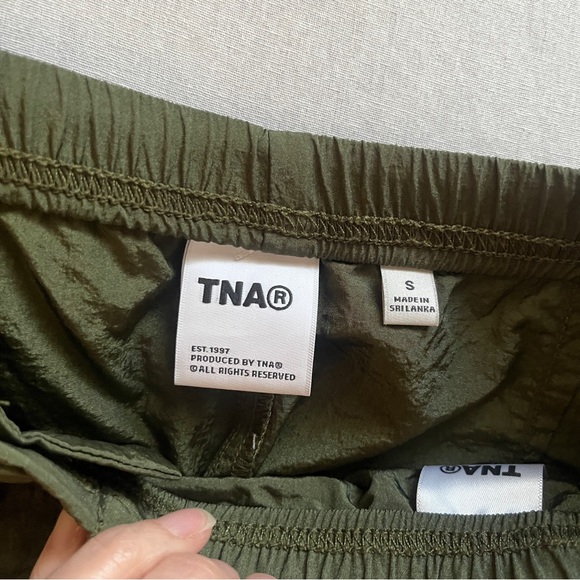 TNA Parachute Pants Green Nylon Joggers Size S - Picture 6 of 11